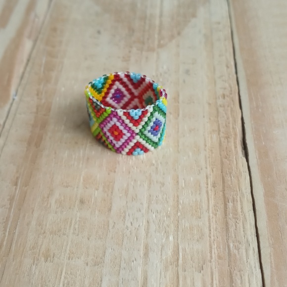 New Handmade Ring new without tag beaded - Picture 5 of 7